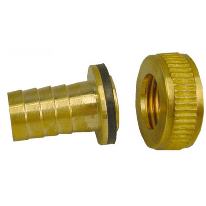 Riko messing slangwartelsetje 1/2 x 3/4 met borgring