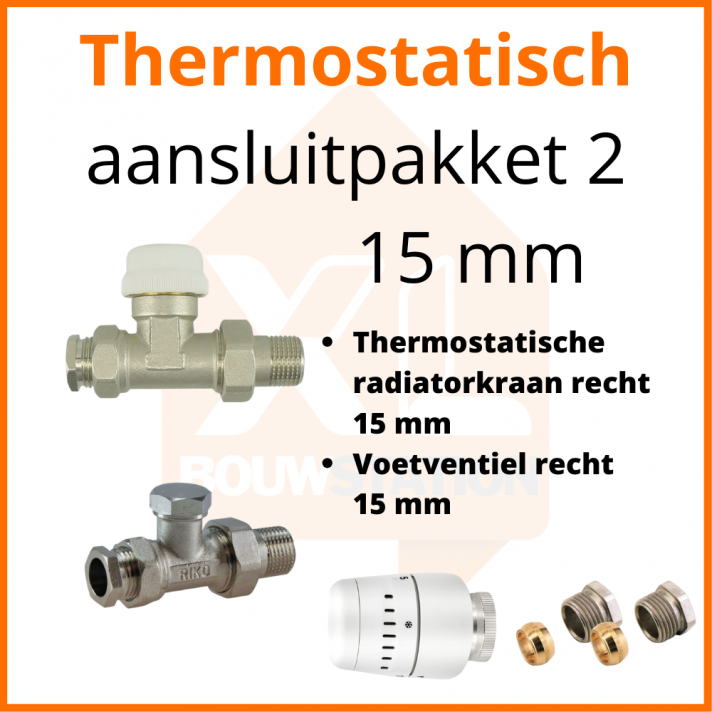 Eco 4 Thermostatisch M30 aansluitpakket 2 t.b.v. 15 mm buis