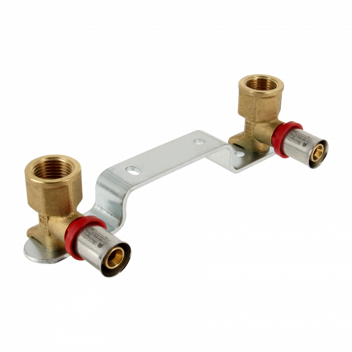 Bonfix Binnendraad x Alu-pers Muurplaatbeugel (dubbele muurplaat) | 1/2 x 16 | Hoogte 47 mm