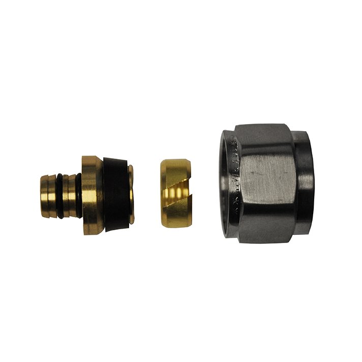Luxe adaptor 16 x 2,0 mm Eurokonus, geborsteld staal