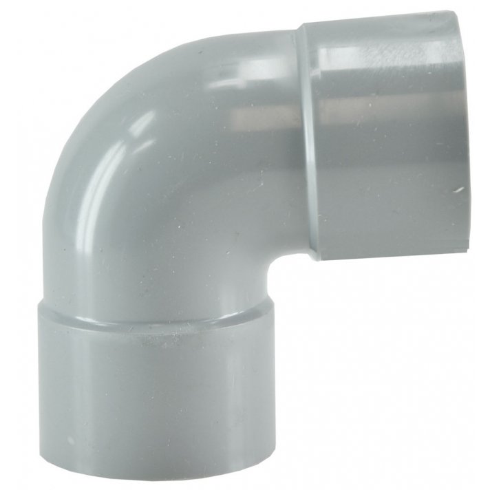Afvoerbocht dubbele mof 32 mm 90 graden PVC