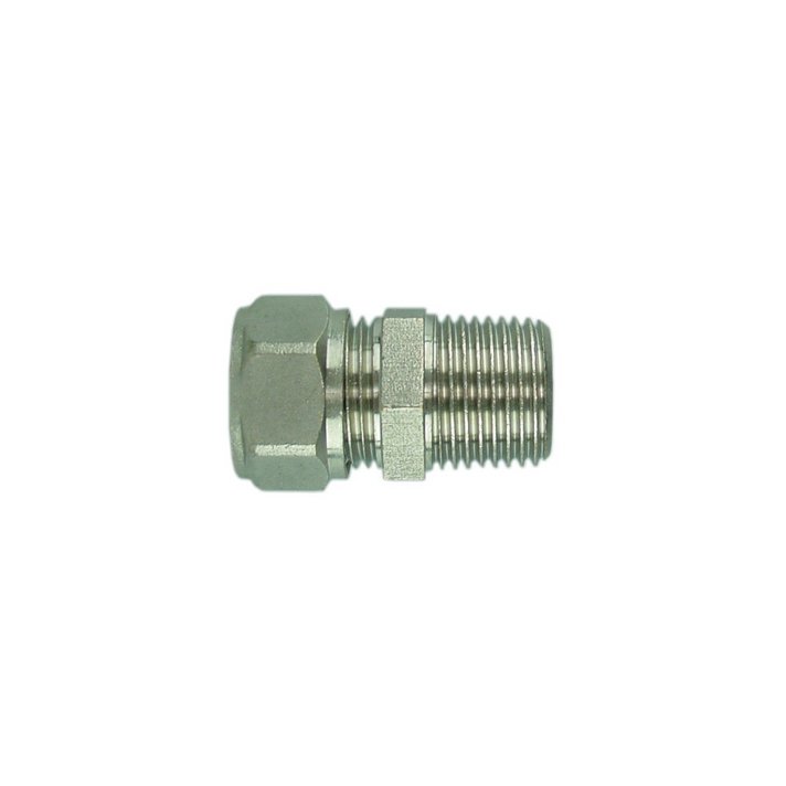 Radiatorkoppeling 1/2" x 15 mm knel, recht, vernikkeld