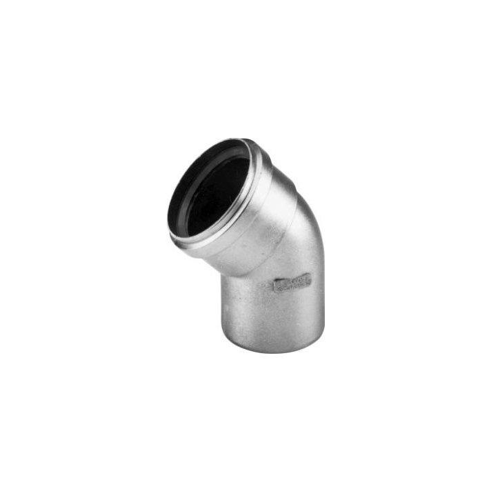 Alu-Fix Rookgasbocht 45° x Ø80 mm (Manchet/Sok)
