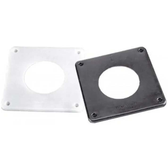 Muurplaatset (Rooster) PE Zwart & Wit Ø130 mm