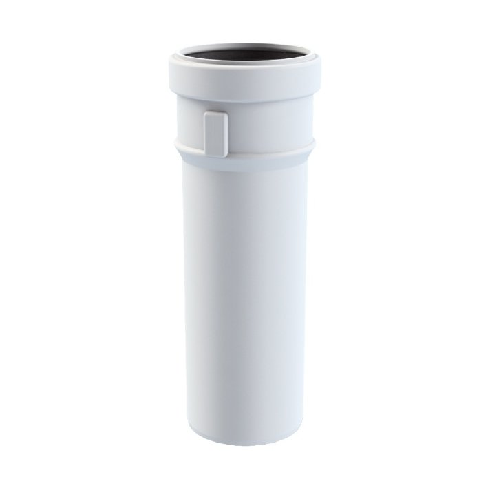 Safe-PP Rookgaspijp Lengte 250 mm x Ø80 mm Wit PP