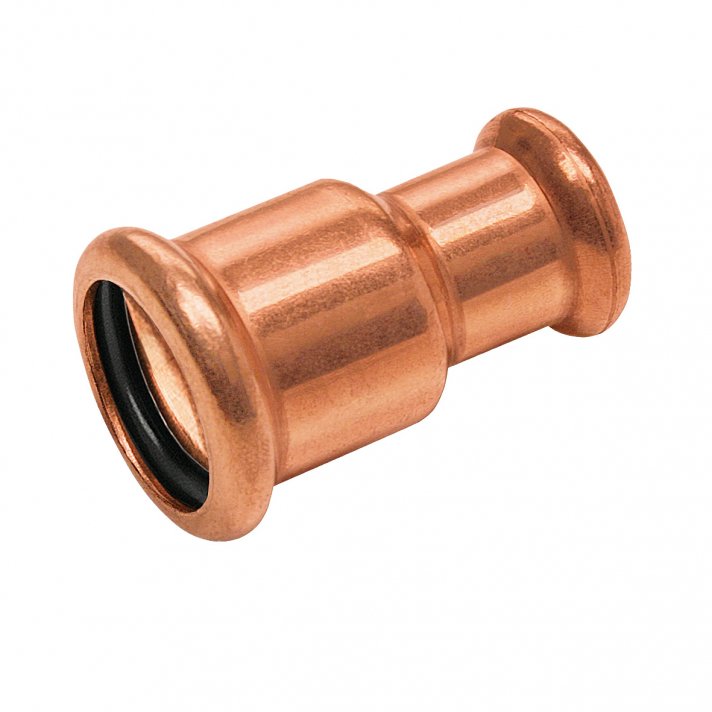Bonfix Roodkoper Press rechte verloopkoppeling (water) | 35 x 22