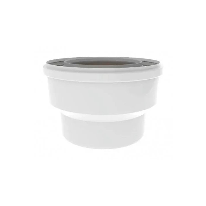 TwinSafe Verloop Ø60/100 - Ø80/125 mm Concentrisch Wit PP