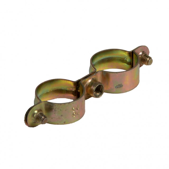 Dubbele iso beugel in gebichromateerd staal 422di 26x28 per 25st