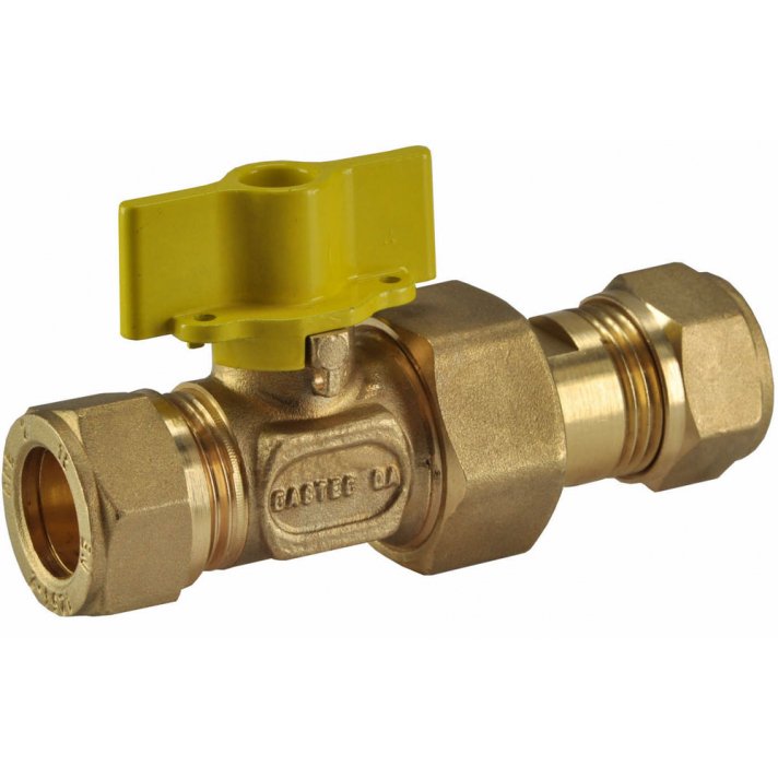Riko gaskogelkraan 1/2" binnendraad x 1/2" buitendraad