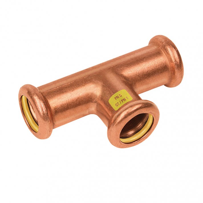 Bonfix Roodkoper Press T-koppeling (gas) | 35 x 35 x 35