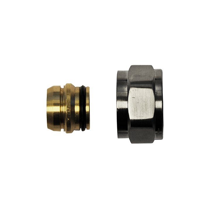 Adaptor Eurokonus naar 15 mm knel, geborsteld staal