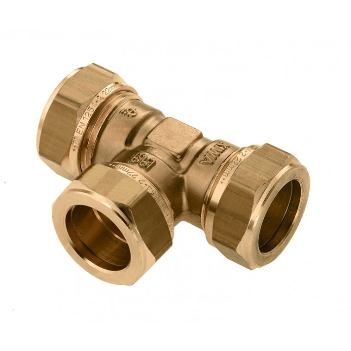 Bonfix Messing Knel T-koppeling | 28 x 28 x 28