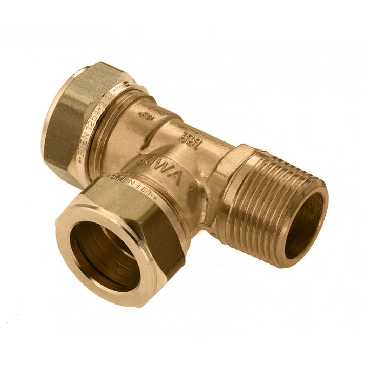 Bonfix Messing Knel x Knel x Buitendraad T-koppeling | 15 x 15 x 1/2