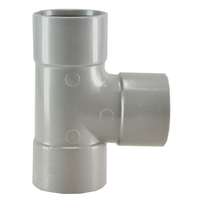 T-stuk 3 x mof 50 mm 90 graden PVC