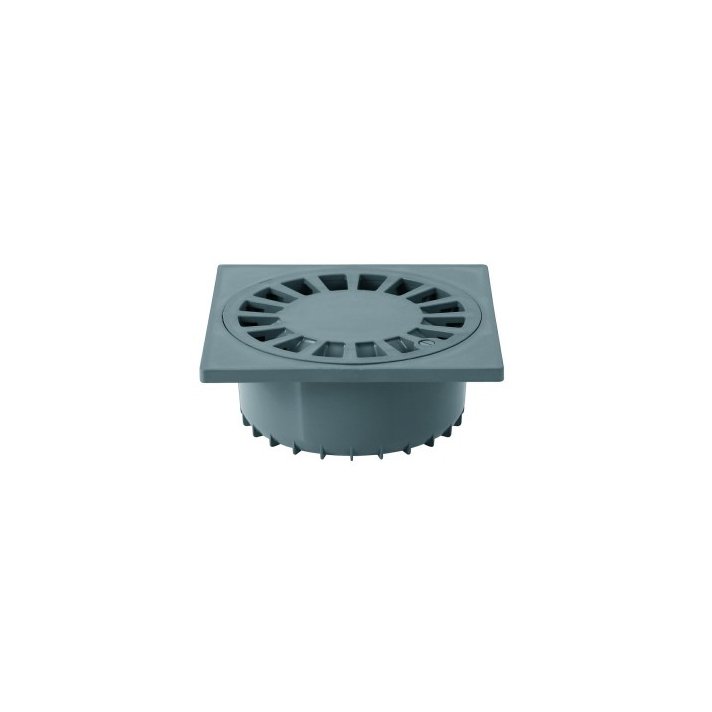 Vloerput met onderuitlaat 15 cm x 15 cm 50 mm PVC