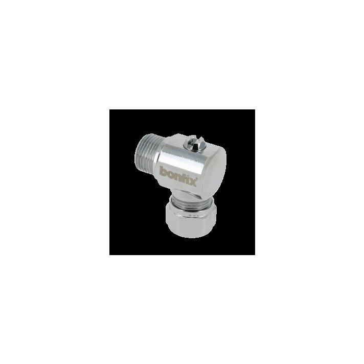 Bonfix Kraan haaks 12 mm x 3/8" met schroefaansluiting