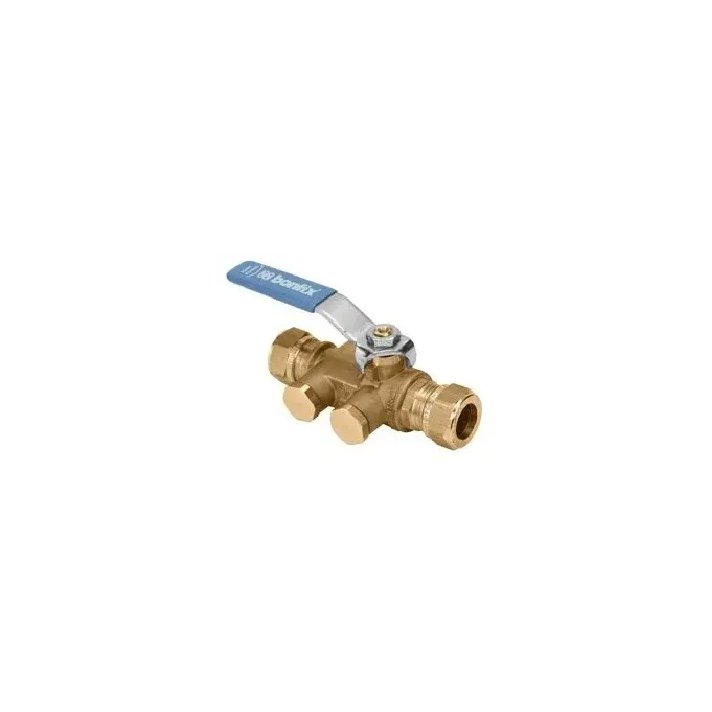 Bonfix Kogelstopkraan met aftap en terugstroombeveiliging 22 mm