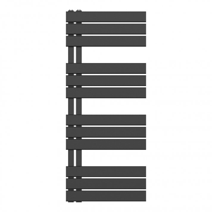 1200x500 – 593 Watt | handdoekradiator zwart | links aansluiting/comb