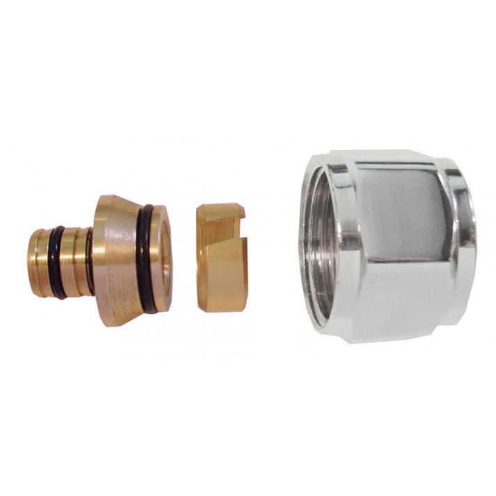 Luxe adaptor 16 x 2,0 mm Eurokonus, chroom