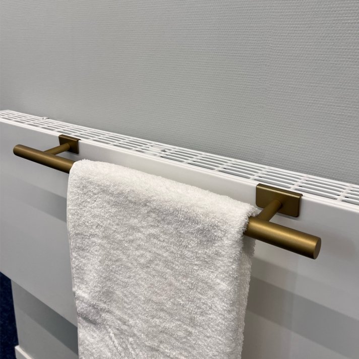 BSXL handdoekenrek 500 mm voor radiatoren boven-bevestiging goud