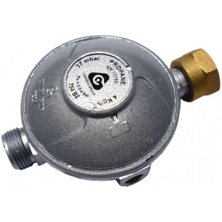 Tweedetraps drukregelaar 37 mbar, debiet 10 kg/u, 1/2" binnendraad x 1/2" binnendraad