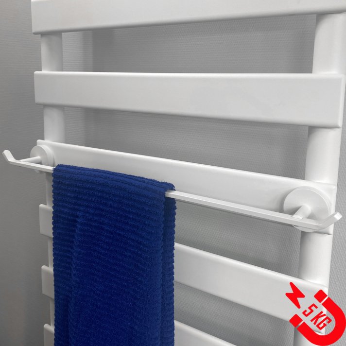 BSXL Magneet-line wit – Magnetische 485 mm handdoekhouder
