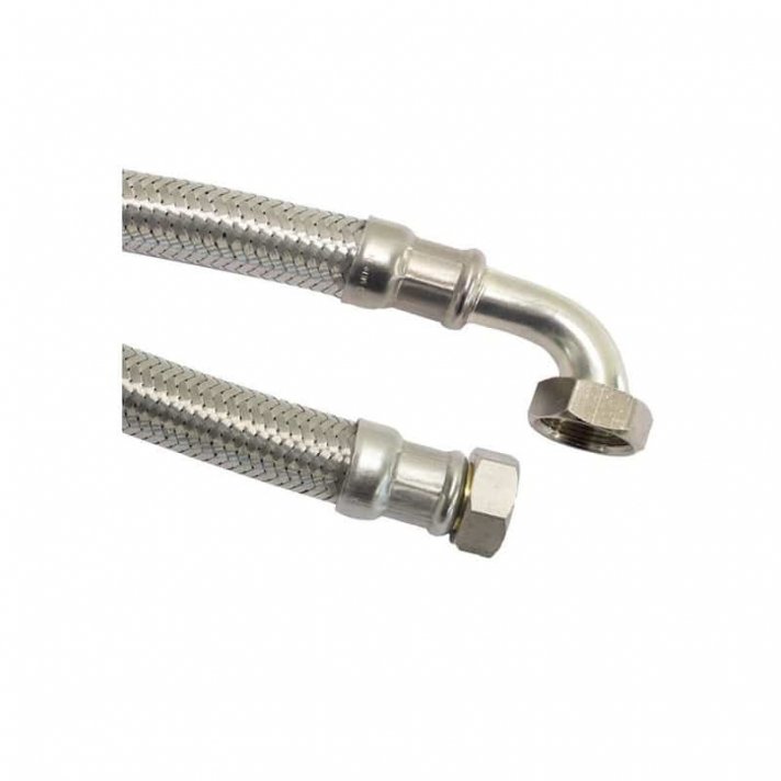RVS omvlochten flexibele leiding 3⁄4” 120 cm