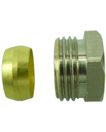 Knelset 1/2" x 15 mm, vernikkeld