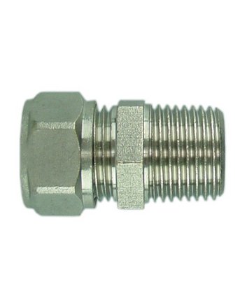 Radiatorkoppeling 1/2" x 15 mm knel, recht, vernikkeld