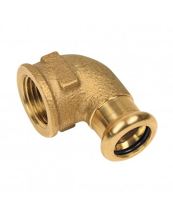 Bonfix Roodkoper Binnendraad x Press kniekoppeling (water) | 3/4 x 22