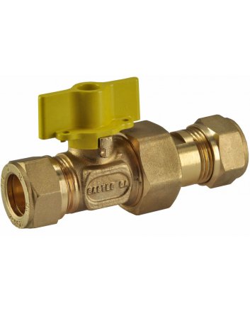Riko gaskogelkraan 1/2" binnendraad x 1/2" buitendraad