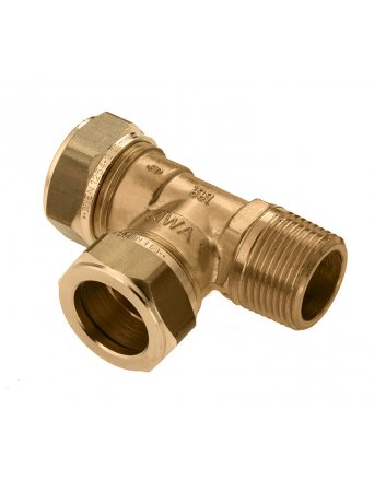 Bonfix Messing Knel x Knel x Buitendraad T-koppeling | 15 x 15 x 1/2