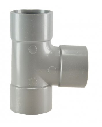 T-stuk 3 x mof 50 mm 90 graden PVC