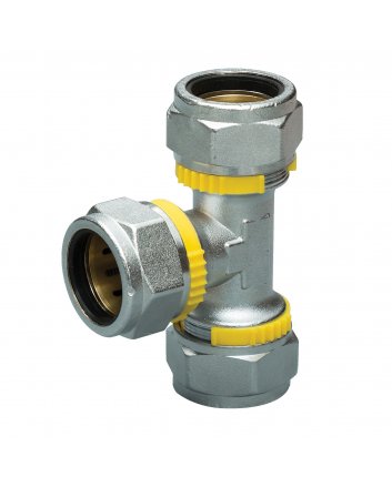 Gaskoppeling PLT T-stuk DN25 x DN20 x DN20