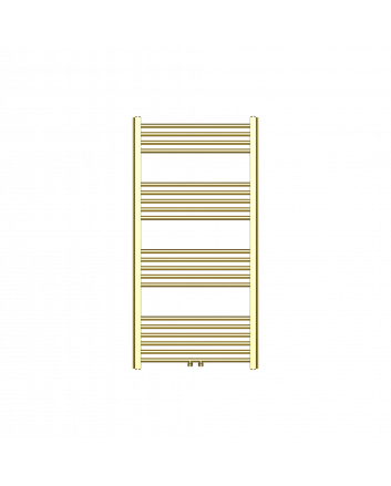 1200x600 414 Watt | Handdoekradiator Geborsteld Goud Midden Aansluiting