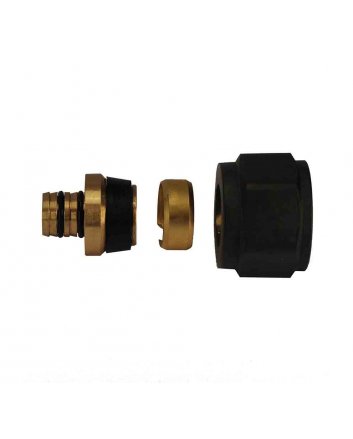 Luxe adaptor 16 x 2,0 mm Eurokonus, mat zwart