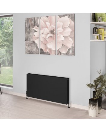 300x1000 T33 - 1811 watt | Eco 8 Vlakke Radiator | Mat Zwart