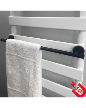 BSXL Magneet-line zwart – Magnetische 660 mm handdoekhouder