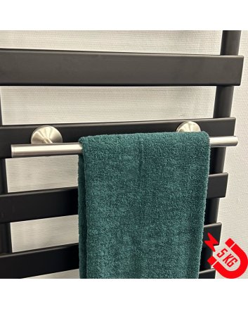 BSXL magnetisch 400 mm handdoekenrek voor radiatoren - Geborsteld RVS