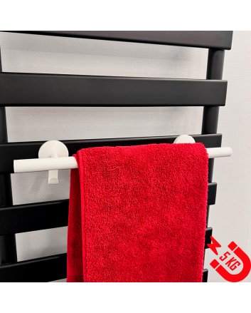 BSXL magnetisch 400 mm handdoekenrek voor radiatoren met haakje - Wit