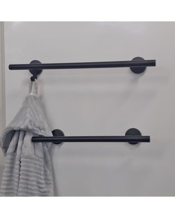 BSXL magnetisch 400 mm handdoekenrek voor radiatoren – Zwart