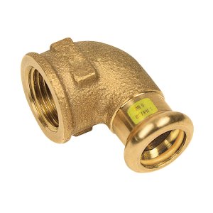 Bonfix Roodkoper Binnendraad x Press kniekoppeling (gas) | 1/2 x 15