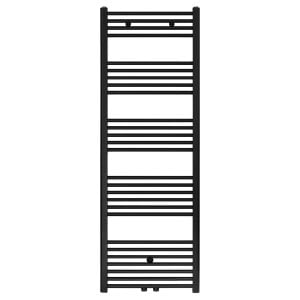 160x40 cm - 700 Watt - Ecorad Handdoekradiator - Mat Zwart (RAL9005) - Universal-6 aansluitpunten